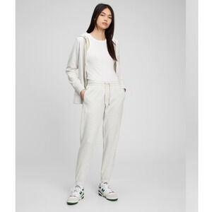 Gap fleece joggers white heather medium